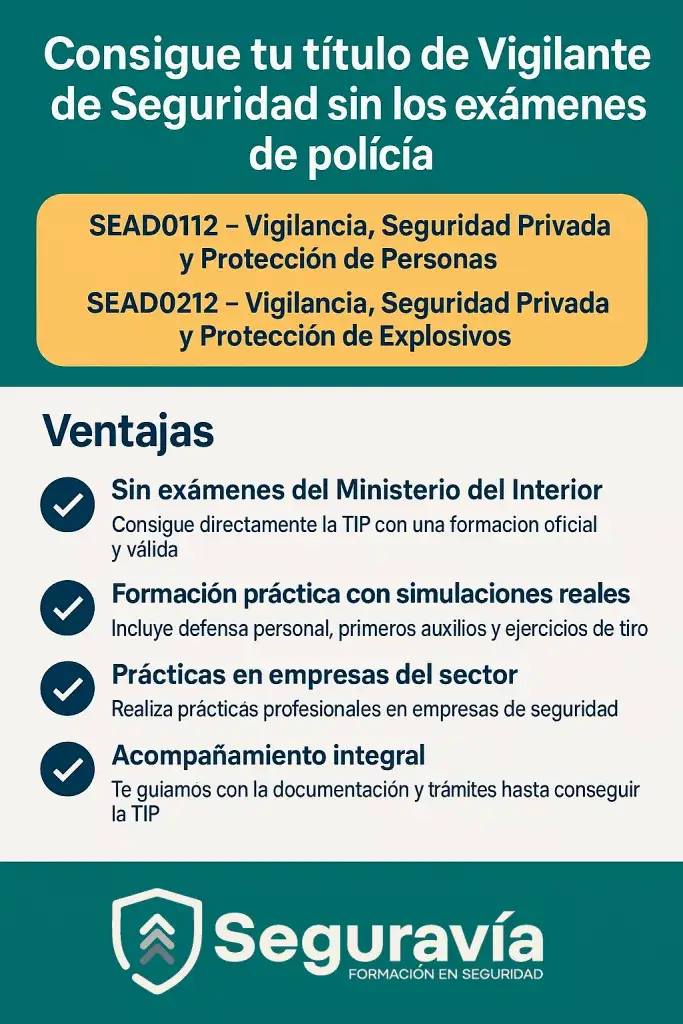 Consigue tu título de Vigilante de Seguridad sin los exámenes de policía