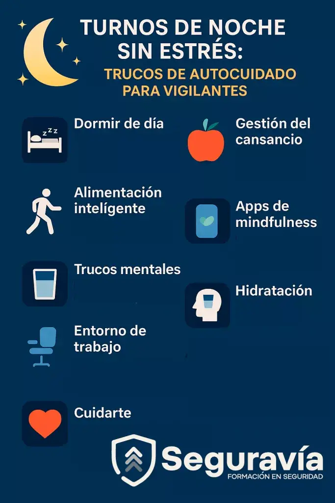 trucos de autocuidado para vigilantes de seguridad